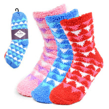 Load image into Gallery viewer, Women&#39;s Socks - Assorted 3 Pack Geometric Warm Fuzzy Socks
