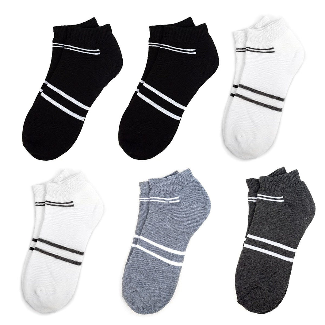 Men's Socks - Ankle Socks - 6 Pack