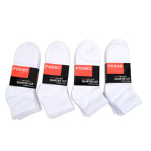 Load image into Gallery viewer, Men&#39;s Socks - 5 Pairs Quarter Cut White
