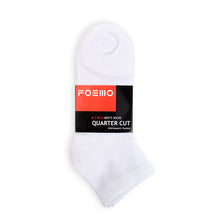 Load image into Gallery viewer, Men&#39;s Socks - 5 Pairs Quarter Cut White
