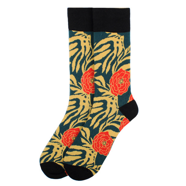 Men's Socks - Tropical Flower Novelty Socks