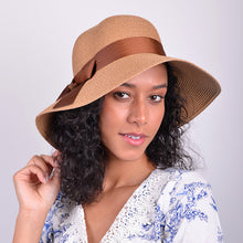 Load image into Gallery viewer, Women&#39;s Hat - Floppy Sun Hat with Ribbon Bowknot
