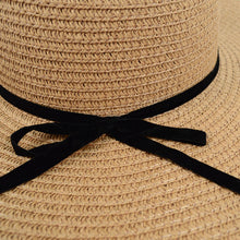 Load image into Gallery viewer, Women&#39;s Hats - Wide Brim Floppy Sun Hat with Ribbon Bowknot
