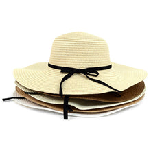 Load image into Gallery viewer, Women&#39;s Hats - Wide Brim Floppy Sun Hat with Ribbon Bowknot
