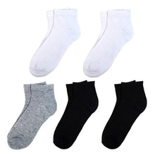 Load image into Gallery viewer, Men&#39;s Socks - 5 Pairs Pack Ankle Socks White, Gray &amp; Black Socks
