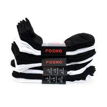 Load image into Gallery viewer, Men&#39;s Socks - 5 Pairs Ankle Socks White &amp; Black
