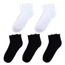 Load image into Gallery viewer, Men&#39;s Socks - 5 Pairs Ankle Socks White &amp; Black

