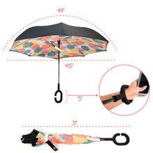 Load image into Gallery viewer, Umbrella - Multi Color Leaves Double Layer Inverted
