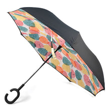 Load image into Gallery viewer, Umbrella - Multi Color Leaves Double Layer Inverted
