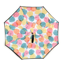 Load image into Gallery viewer, Umbrella - Multi Color Leaves Double Layer Inverted
