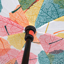 Load image into Gallery viewer, Umbrella - Multi Color Leaves Double Layer Inverted
