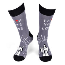 Load image into Gallery viewer, Men&#39;s Socks - Faith Hope Love Novelty Socks
