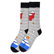 Load image into Gallery viewer, Men&#39;s Socks - Beer Pong Novelty Socks
