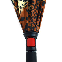 Load image into Gallery viewer, Umbrella - Brown Leopard Print Double Layer Inverted
