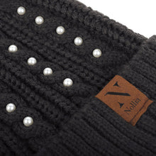 Load image into Gallery viewer, Women&#39;s Winter Hat - Pom Pom &amp; Pearls Knit Hat
