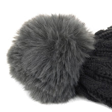 Load image into Gallery viewer, Women&#39;s Winter Hat - Pom Pom &amp; Pearls Knit Hat
