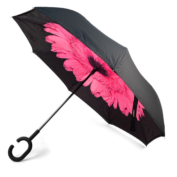 Umbrella - Pink Flower Double Layer Inverted