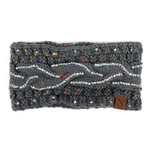 Load image into Gallery viewer, Women&#39;s Headband Warmer - Rhinestone Knit Winter Headband Ear Warmer
