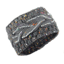 Load image into Gallery viewer, Women&#39;s Headband Warmer - Rhinestone Knit Winter Headband Ear Warmer
