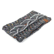 Load image into Gallery viewer, Women&#39;s Headband Warmer - Rhinestone Knit Winter Headband Ear Warmer
