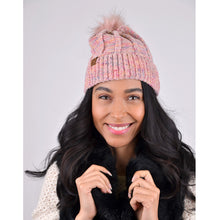 Load image into Gallery viewer, Women&#39;s Winter Hat - Extra Soft Multicolored Pom Pom Knit Hat
