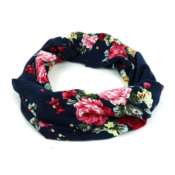 Headband - Ladies Floral and Navy Spring/ Summer