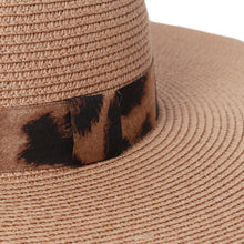 Load image into Gallery viewer, Women&#39;s Hats - Summer Leopard Print Sun Hat
