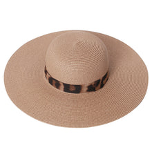 Load image into Gallery viewer, Women&#39;s Hats - Summer Leopard Print Sun Hat
