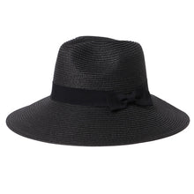 Load image into Gallery viewer, Women&#39;s Hats - Wide Brim Ribbon Straw Hat
