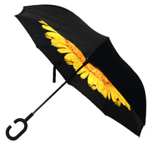 Load image into Gallery viewer, Umbrella - Yellow Flower Double Layer Inverted

