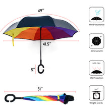 Load image into Gallery viewer, Umbrella - Rainbow Double Layer Inverted
