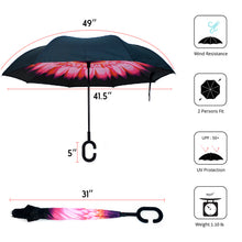 Load image into Gallery viewer, Umbrella - Pink Flower Double Layer Inverted
