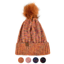 Load image into Gallery viewer, Women&#39;s Winter Hat - Extra Soft Multicolored Pom Pom Knit Hat
