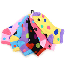 Load image into Gallery viewer, Women&#39;s Socks - Polka Dot Low Cut - Assorted 6 Pack
