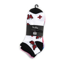 Load image into Gallery viewer, Women&#39;s Socks - Butterflies Low Cut - Assorted 6 Pack
