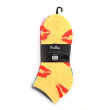 Load image into Gallery viewer, Women&#39;s Sock - Kisses Pattern Low Cut - Assorted 6 Pack

