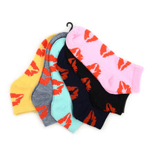 Load image into Gallery viewer, Women&#39;s Sock - Kisses Pattern Low Cut - Assorted 6 Pack
