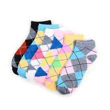 Load image into Gallery viewer, Women&#39;s Socks - Argyle Low Cut Socks - Assorted 6 Pack

