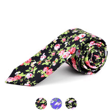 Load image into Gallery viewer, 2.25&quot; Floral Cotton Slim Tie - NVC-FLORAL10
