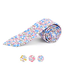 Load image into Gallery viewer, 2.25&quot; Floral Cotton Slim Tie - NVC-FLORAL5
