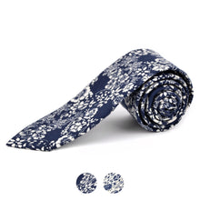 Load image into Gallery viewer, 2.25&quot; Floral Cotton Slim Tie - NVC-FLORAL8
