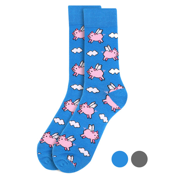 Men's Socks - Flying Pig Novelty Socks