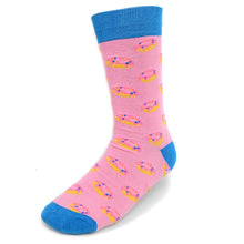 Load image into Gallery viewer, Men&#39;s Socks - Strawberry Donut Novelty Socks
