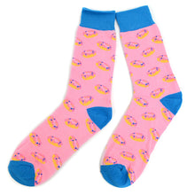 Load image into Gallery viewer, Men&#39;s Socks - Strawberry Donut Novelty Socks
