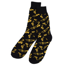 Load image into Gallery viewer, Men&#39;s Socks - Brass Instrument Novelty Socks
