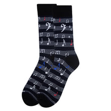 Load image into Gallery viewer, Men&#39;s Socks - Music Sheet Note Novelty
