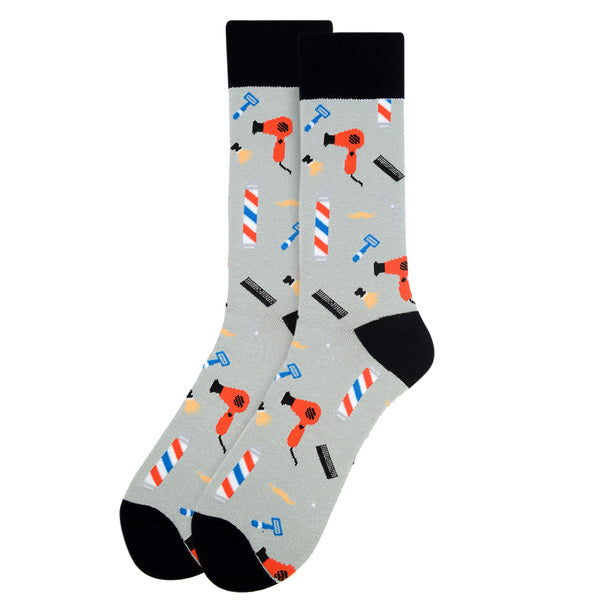 Men's Socks - Barber Shop Novelty Socks