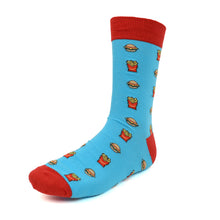 Load image into Gallery viewer, Men&#39;s Socks - Hamburger &amp; French Fries Novelty Socks
