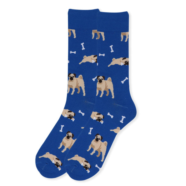 Men's Socks - Novelty Pug Dog Socks