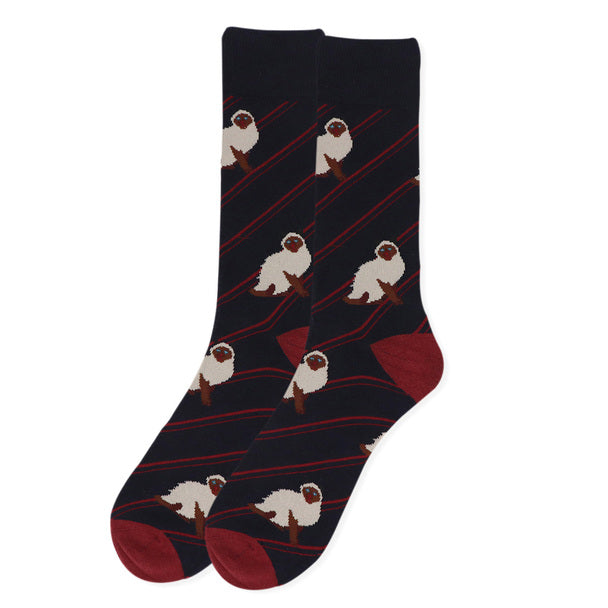 Men's Socks - Novelty Siamese Cat Socks
